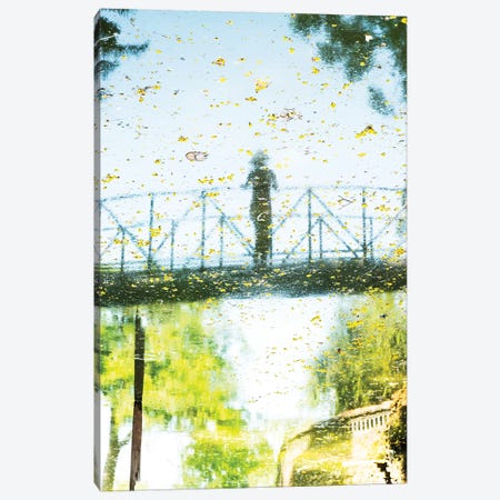 Girl On Bridge Canvas Print #AWL112} by Andrew Lever Canvas Artwork