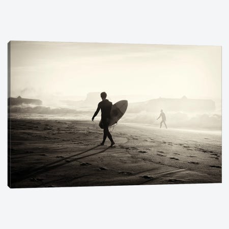 Surfer Silhouette II Canvas Print #AWL136} by Andrew Lever Canvas Art Print