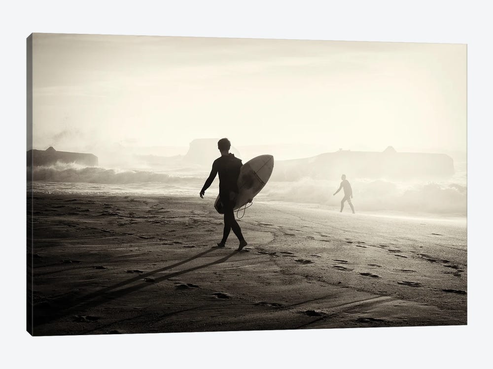 Surfer Silhouette II by Andrew Lever 1-piece Canvas Print