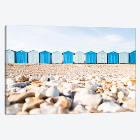 Beach Huts Canvas Print #AWL16} by Andrew Lever Canvas Art Print
