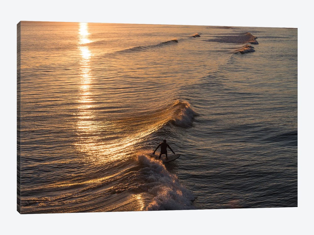 Sunset Surfer by Andrew Lever 1-piece Canvas Artwork