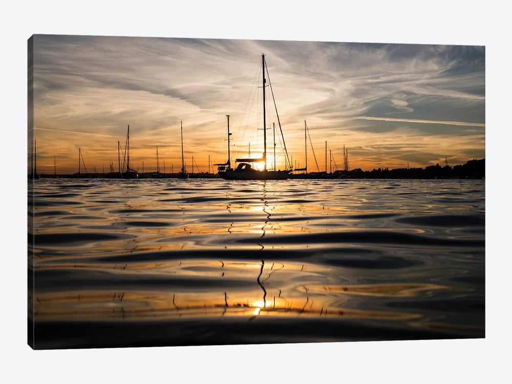 Sunset Yachts 1-piece Art Print