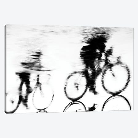 Cycling Silhouette Canvas Print #AWL47} by Andrew Lever Canvas Artwork