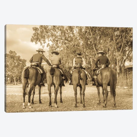 Spanish Cowboys Canvas Print #AWL52} by Andrew Lever Canvas Wall Art