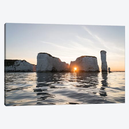 Old Harry Rocks Canvas Print #AWL72} by Andrew Lever Canvas Artwork