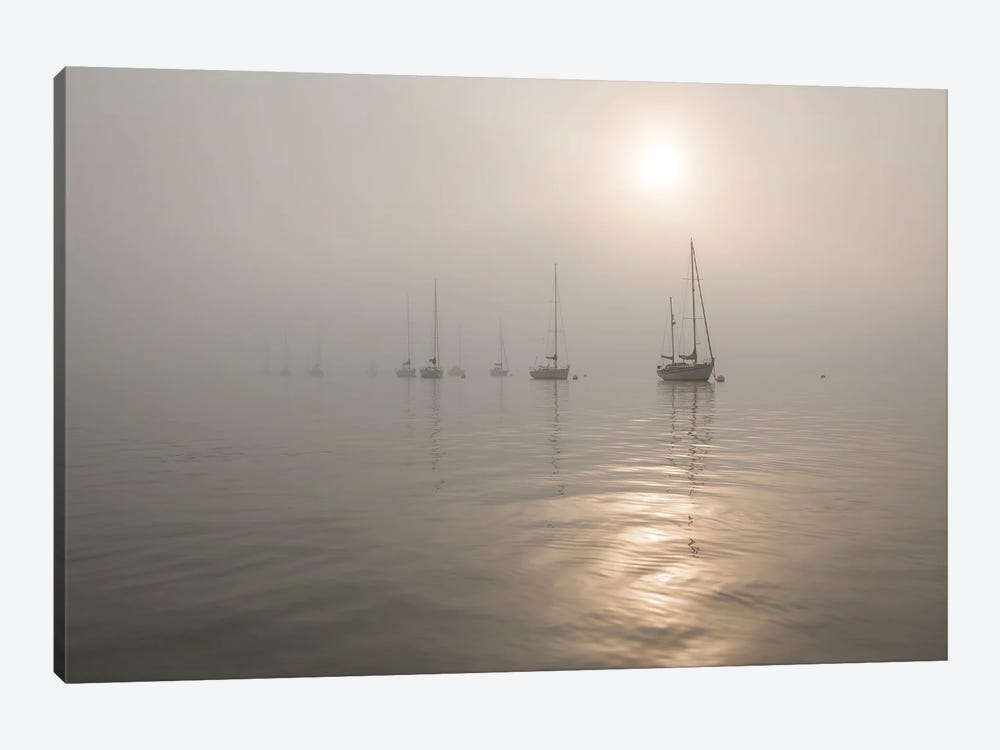 Boats In The Fog by Andrew Lever 1-piece Canvas Artwork