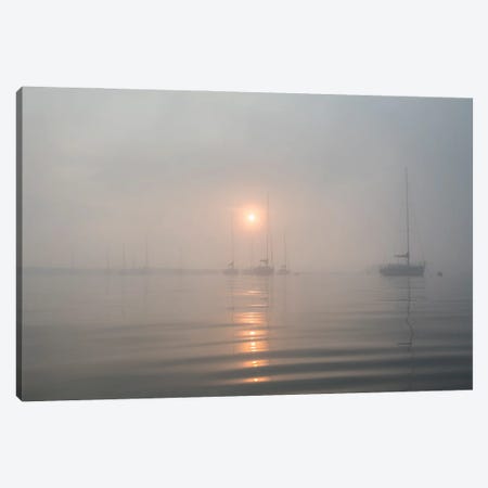 Boats In The Fog II Canvas Print #AWL94} by Andrew Lever Canvas Print