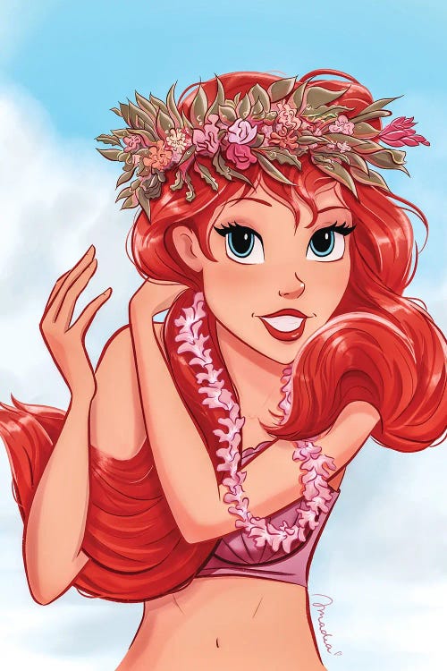 Hawaiian Ariel With Lei