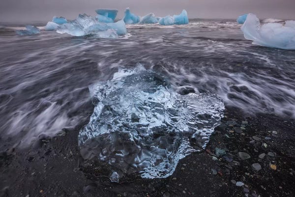 Water Close-Ups: Bergy bits, Iceland II by Art Wolfe