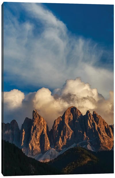 Mountain peaks, Dolomites, Italy Canvas Art Print