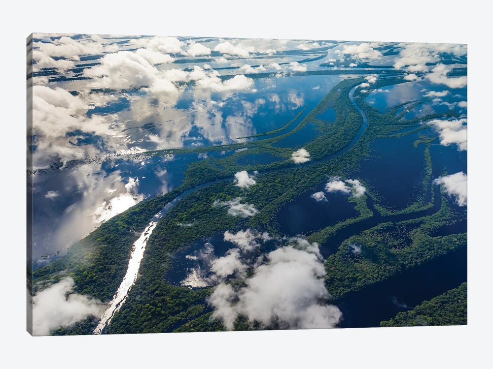 Aerial of Amazon River Basin, Manaus, Brazil I by Art Wolfe 1-piece Canvas Art Print