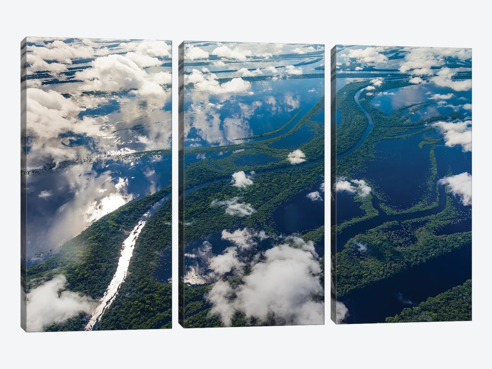 Aerial of Amazon River Basin, Manaus, Brazil I by Art Wolfe 3-piece Art Print