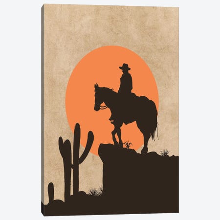 Cowboy Sun Canvas Print #AWP10} by Arrow Wind Prints Canvas Wall Art