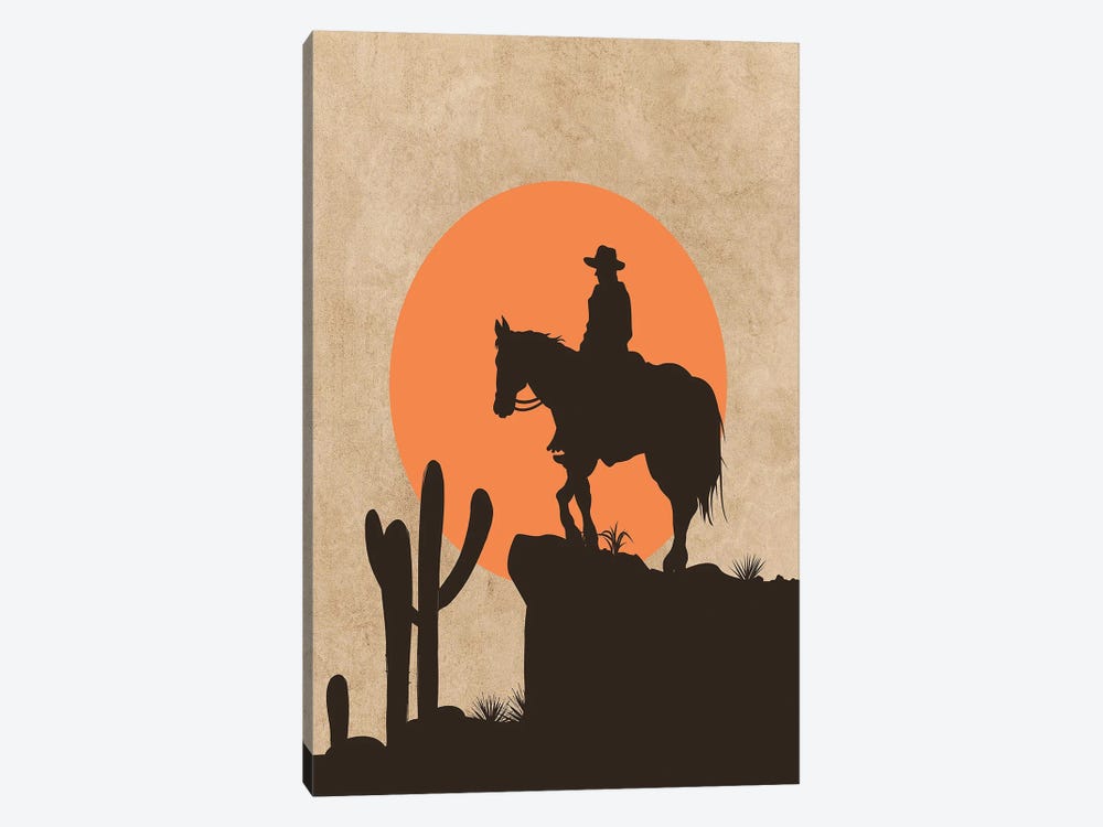 Cowboy Sun by Arrow Wind Prints 1-piece Canvas Artwork