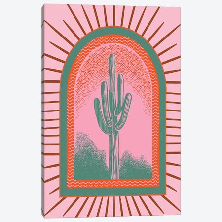 Electric Cactus Canvas Print #AWP12} by Arrow Wind Prints Canvas Wall Art