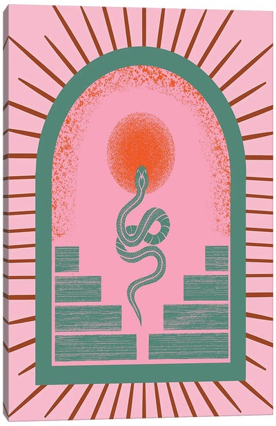 Electric Snake Canvas Art Print - Snake Art