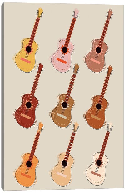 Guitars Canvas Art Print - Arrow Wind Prints