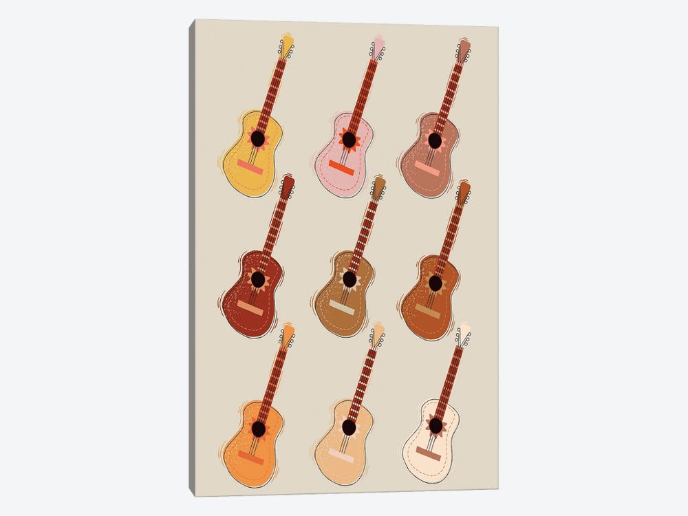 Guitars by Arrow Wind Prints 1-piece Canvas Art Print