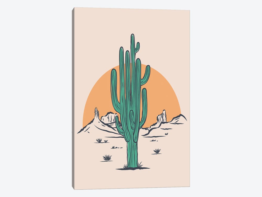 Lone Cactus by Arrow Wind Prints 1-piece Canvas Artwork