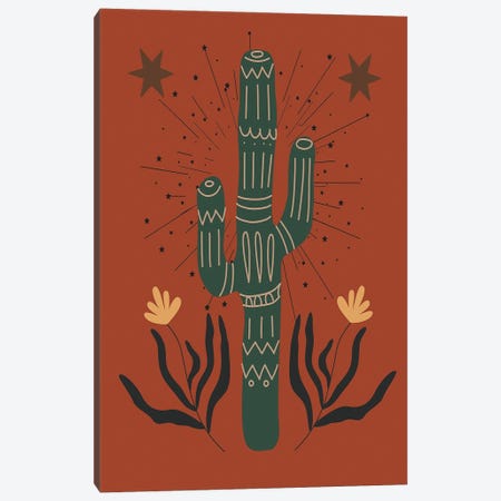 Western Cactus Canvas Print #AWP29} by Arrow Wind Prints Canvas Art Print