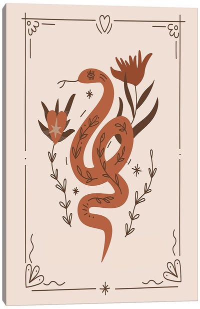 Western Snake Canvas Art Print - Snake Art