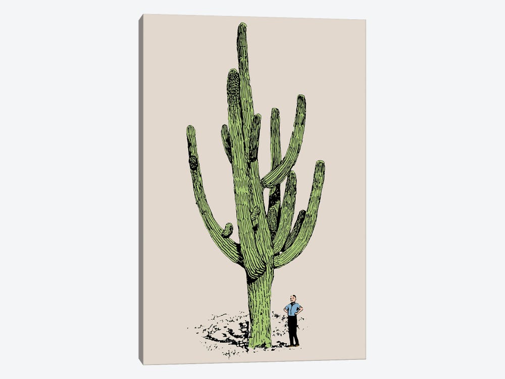 Cactus Man by Arrow Wind Prints 1-piece Canvas Wall Art