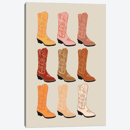 Cowboy Boots Canvas Print #AWP7} by Arrow Wind Prints Canvas Print