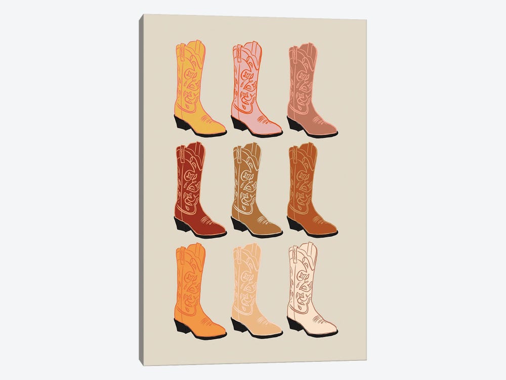 Cowboy Boots by Arrow Wind Prints 1-piece Canvas Art