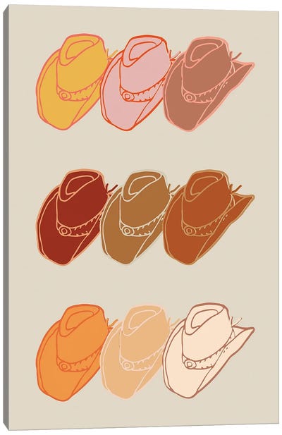 Cowboy Hats Canvas Art Print - Arrow Wind Prints