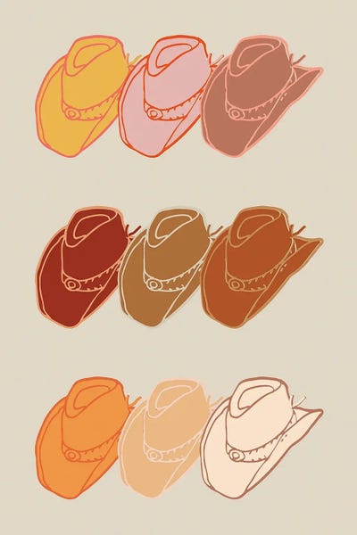 Arrow Wind Prints: Cowboy Hats by Arrow Wind Prints