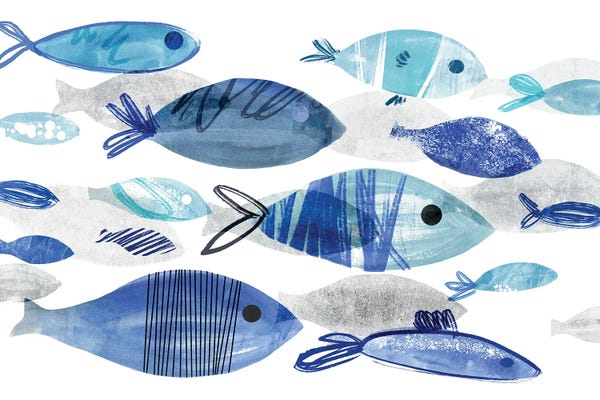 Fish: Fish Parade I by Annie Warren