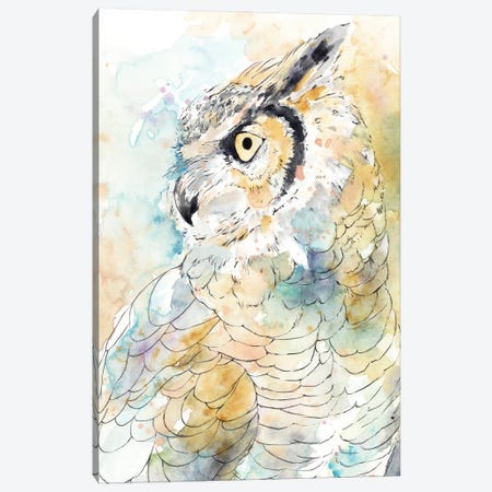 Owl Majestic I Canvas Print #AWR146} by Annie Warren Canvas Art