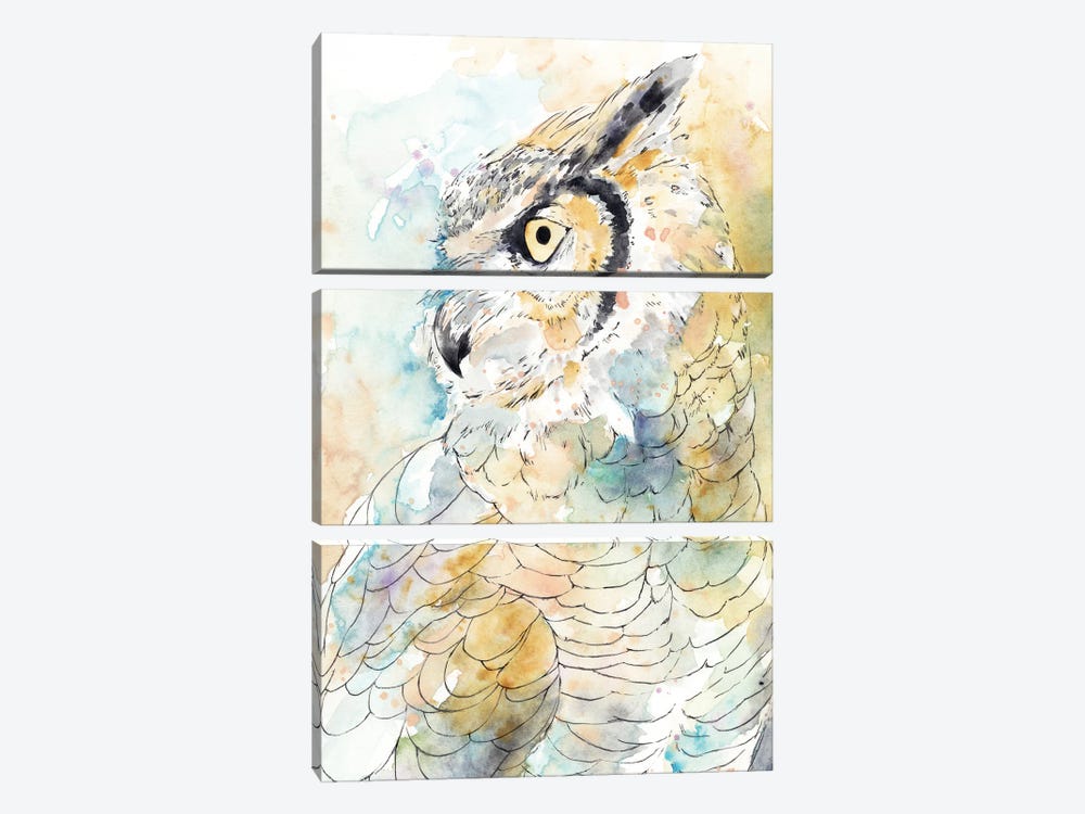 Owl Majestic I by Annie Warren 3-piece Canvas Print