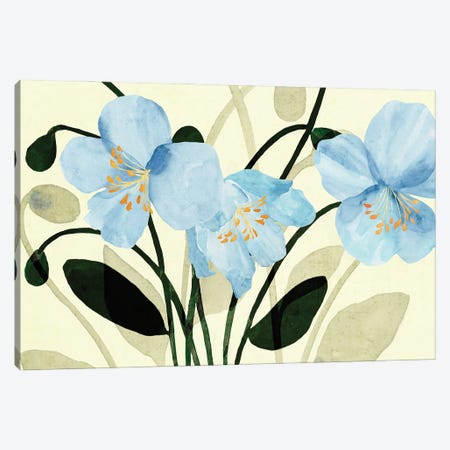 Blue Poppies II Canvas Print #AWR157} by Annie Warren Canvas Art Print