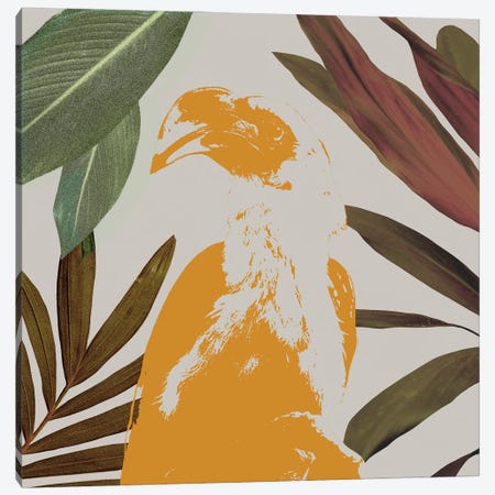 Graphic Tropical Bird II Canvas Print #AWR223} by Annie Warren Canvas Wall Art