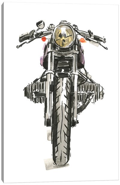 Motorcycles in Ink II Canvas Art Print
