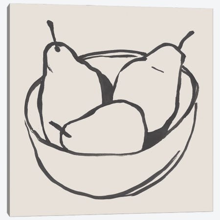 Simple Pear I Canvas Print #AWR247} by Annie Warren Canvas Print