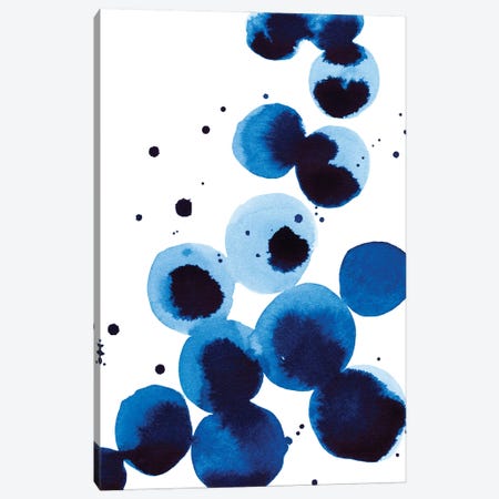 Blue Drops I Canvas Print #AWR291} by Annie Warren Art Print