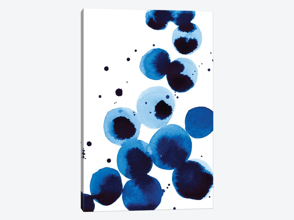 Blue Drops I by Annie Warren 1-piece Canvas Art Print