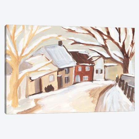 Snowy Street II Canvas Print #AWR301} by Annie Warren Canvas Art Print