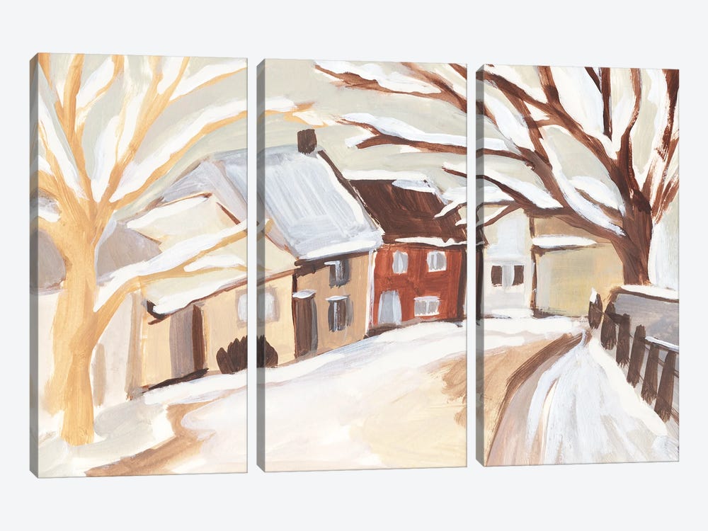Snowy Street II by Annie Warren 3-piece Art Print