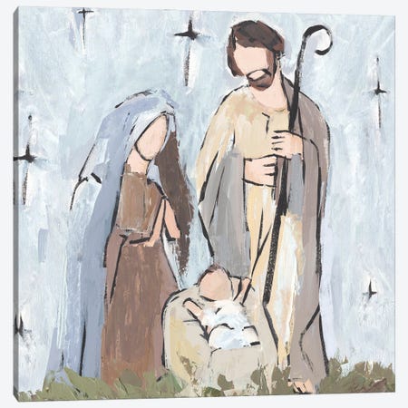 Starry Nativity II Canvas Print #AWR303} by Annie Warren Canvas Print