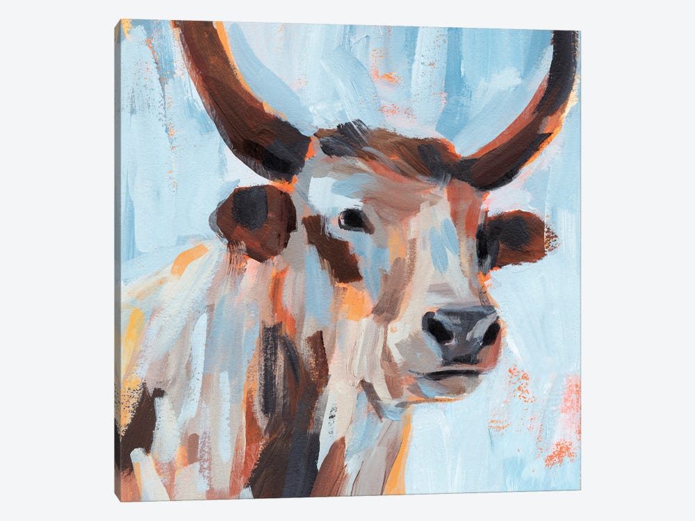 Vivid Cattle I by Annie Warren 1-piece Canvas Wall Art