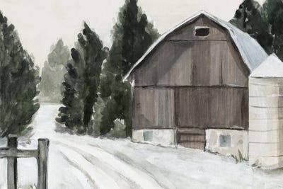 Winter Barn II by Annie Warren canvas print