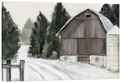 Winter Barn II Canvas Art Print