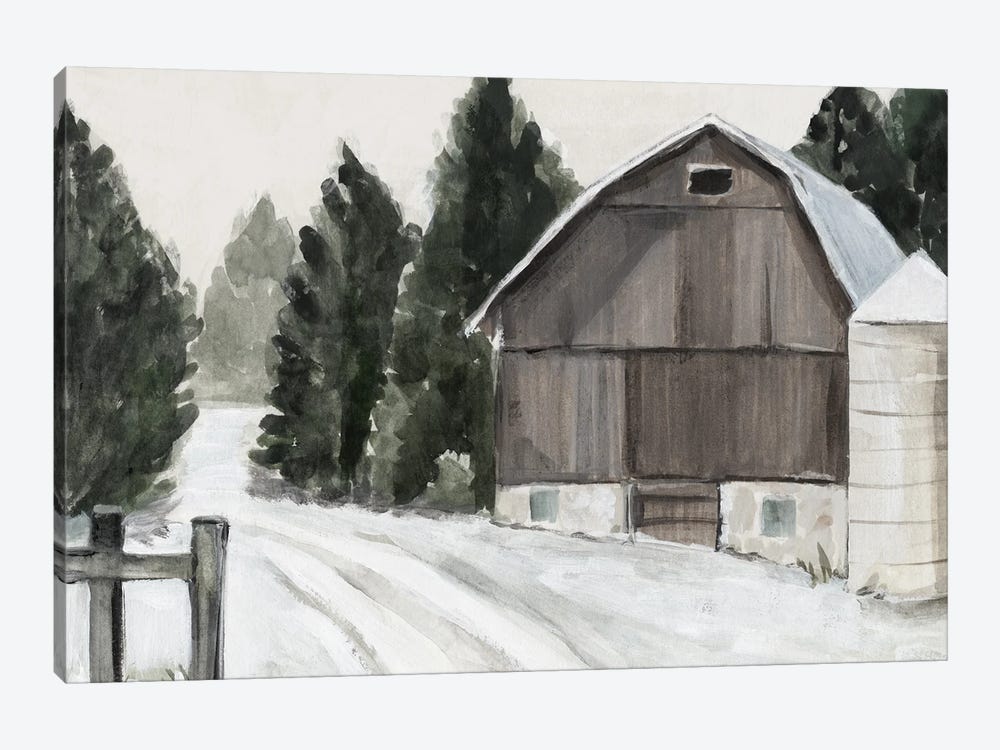 Winter Barn II by Annie Warren 1-piece Canvas Print