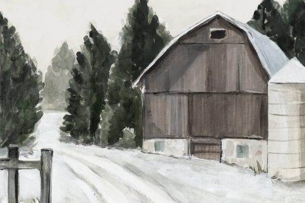 World Art Group: Winter Barn II by Annie Warren