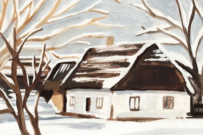 Winter Cottage I by Annie Warren canvas print