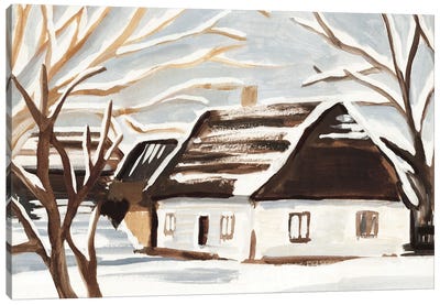 Winter Cottage I Canvas Art Print