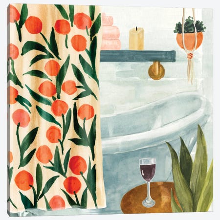 Bath Retreat I Canvas Print #AWR43} by Annie Warren Art Print